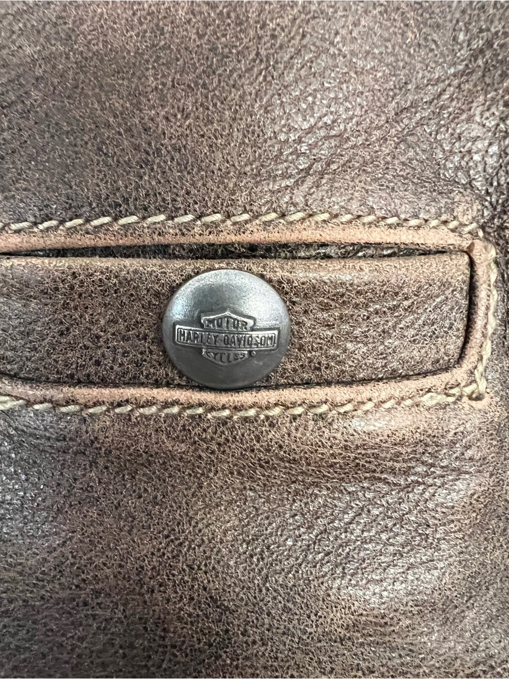 Harley-Davidson Brown and Black Women's Leather Riding Jacket - Picture 4 of 13